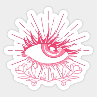 Pink Sparkle Eye Sticker